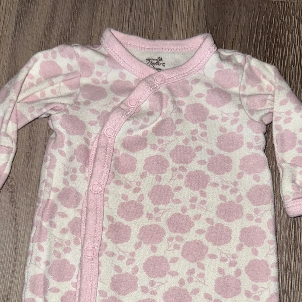 Adorable Baby Gowns Set - Pink, Blue, and Floral - Picture 3 of 11